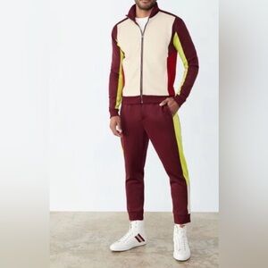 GSTQ Men’s Knit Jogger Straight Leg Pull On Athleisure Gym Pants Sz M